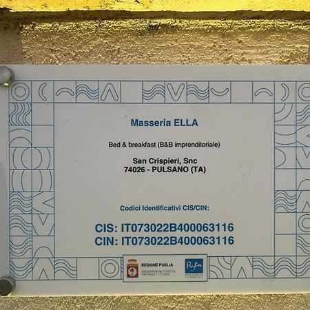 Masseria Ella Pulsano Exterior photo